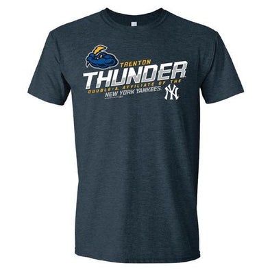 Heather Navy Adult Softstyle Trenton Thunder/NY Yankees Affiliate t-shirt