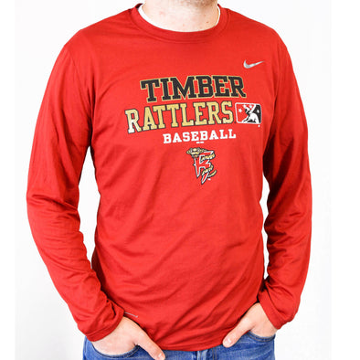 Wisconsin Timber Rattlers Legend Crimson Long Sleeve T-Shirt