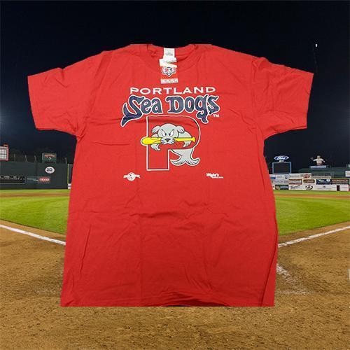 Portland Sea Dogs Logo Short Sleeve Tee - Red