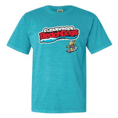 Clearwater Threshers CLEARWATER BEACH DOGS TEE PIGMENT DYE SCRIPT