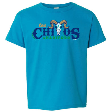 Hartford Yard Goats Toddler Los Chivos Tee in Teal