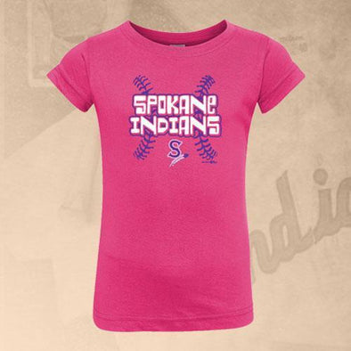 Spokane Indians Toddler Hot Pink Longo Tee