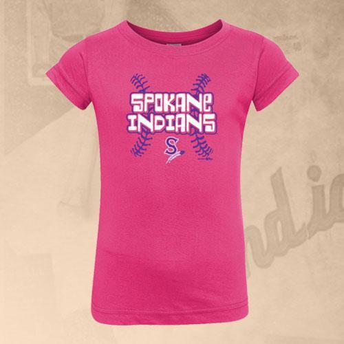 Spokane Indians Toddler Hot Pink Longo Tee