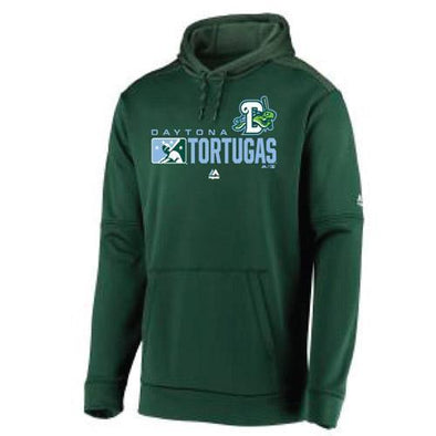 DAYTONA TORTUGAS MAJESTIC AUTHENTIC COLLECTION GREEN PLAYERS HOOD