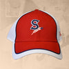 Spokane Indians Trimmed Neo Red w/White Adj Cap