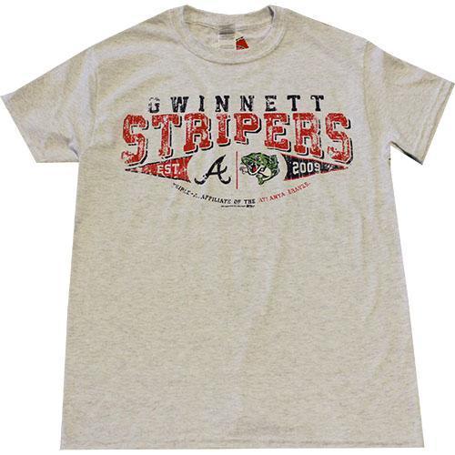 Youth Stripers/Braves Affiliate ash t-shirt