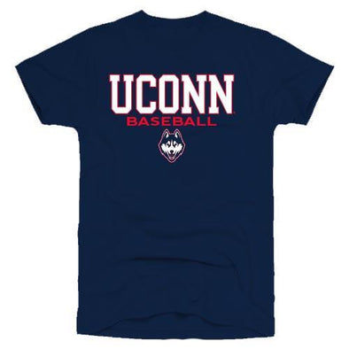 UCONN Retro Brand Baseball Tee in Navy