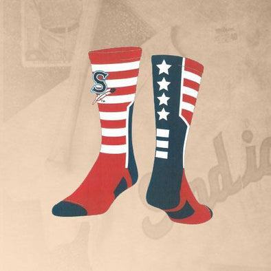 Spokane Indians USA Flag Socks