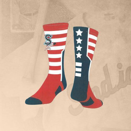 Spokane Indians USA Flag Socks