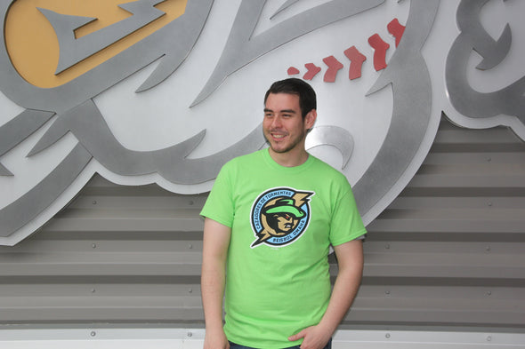 Omaha Cazadores de Tormentas COPA Men's Lime Primary Logo Tee