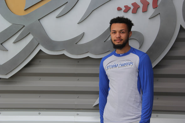 Omaha Storm Chasers Men's Nike Royal/Grey L/S Tee Game Top