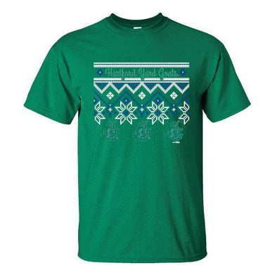 Hartford Yard Goats Ugly Sweater Tee - Kelly Green