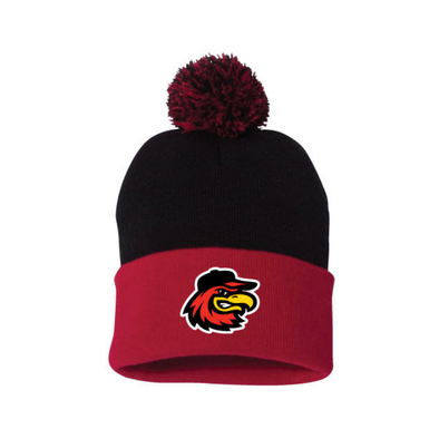 Pom Pom Knit Hat with Home Logo