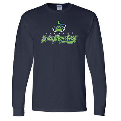 Vermont Lake Monsters Longsleeve Primary Logo T-Shirt - Navy