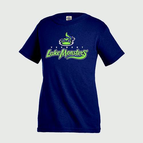 Vermont Lake Monsters Youth Primary Logo T-Shirt - Navy