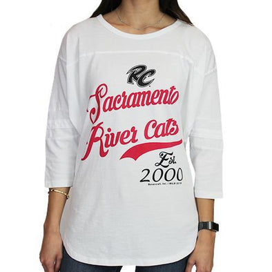 VINTAGE NATURAL LADIES LONG SLEEVE, SACRAMENTO RIVER CATS