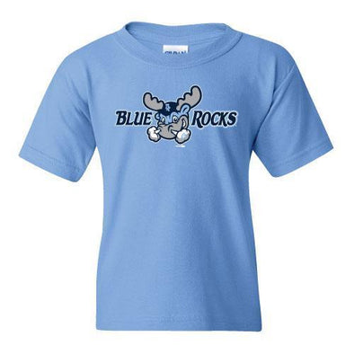 Wilmington Blue Rocks Youth Carolina Blue Alt. Primary Logo Tee