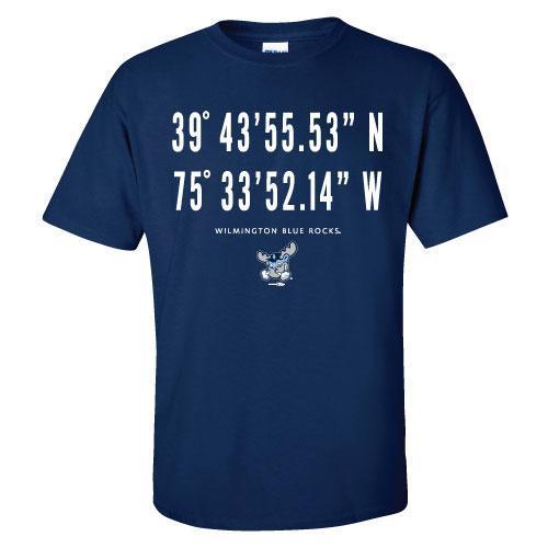 Wilmington Blue Rocks Adult Navy Latitude Tee