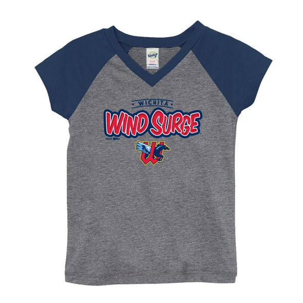 GIRLS V-NECK RAGLAN TEE