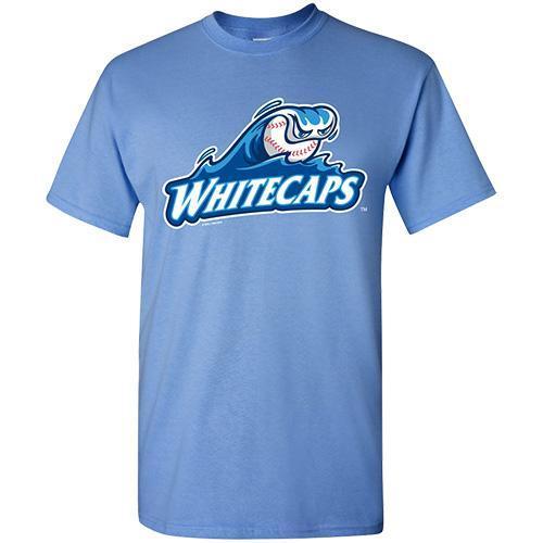 West Michigan Whitecaps Primary (no West Michigan) Logo Tee - Carolina Blue