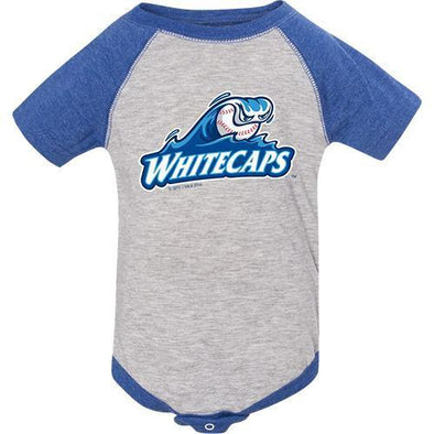 West Michigan Whitecaps Infant Royal/Grey Baseball Onesie