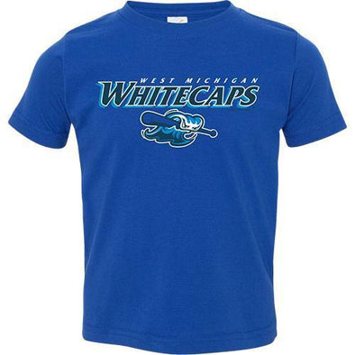 West Michigan Whitecaps Toddler Royal Wave/Bat Tee