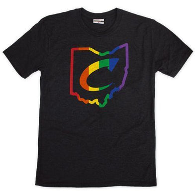 Columbus Clippers Where I'm From Rainbow Pride Black Tee, Columbus Clippers