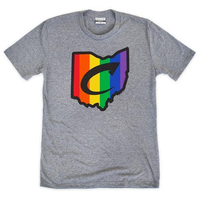 Columbus Clippers Where I'm From Rainbow Pride Gray Tee, Columbus Clippers