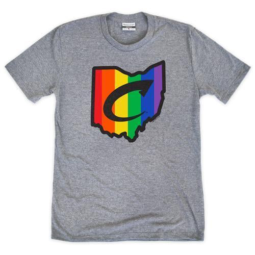Columbus Clippers Where I'm From Rainbow Pride Gray Tee, Columbus Clippers