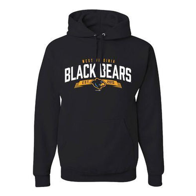 West Virginia Black Bears Black Logo Hoodie