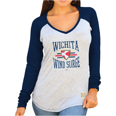 WOMENS CONTRAST V-NECK RAGLAN