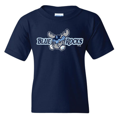 Wilmington Blue Rocks Youth Navy Alt. Primary Logo Tee