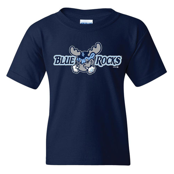 Wilmington Blue Rocks Youth Navy Alt. Primary Logo Tee