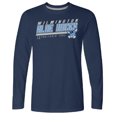 Wilmington Blue Rocks Adult Navy Duckly L/S Tee