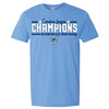 Wilmington Blue Rocks Adult Car. Blue 2019 Carolina League Champs Tee