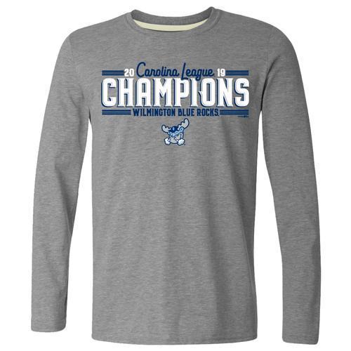 Wilmington Blue Rocks Adult Graphite Heather '19 Championship L/S Tee