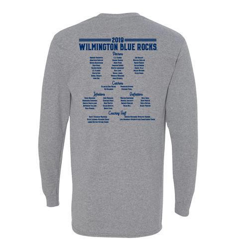 Wilmington Blue Rocks Adult Graphite Heather '19 Championship L/S Tee