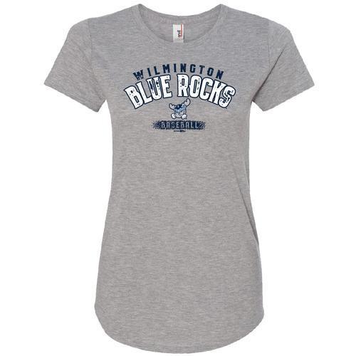 Wilmington Blue Rocks Ladies Gray Ramsey Tri-Blend Scoop Tee