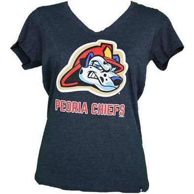 Peoria Chiefs V-Neck Navy Tee
