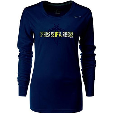 Columbia Fireflies Women's Navy Background Longsleeve Tee