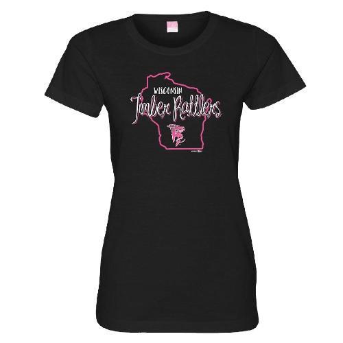 Wisconsin Timber Rattlers Pink State Womens T