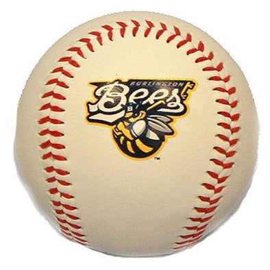 Burlington Bees White Logo Baseball