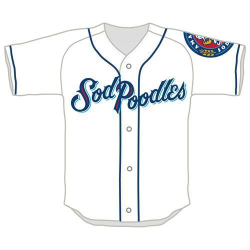 Amarillo Sod Poodles White Home Adult Replica Jersey