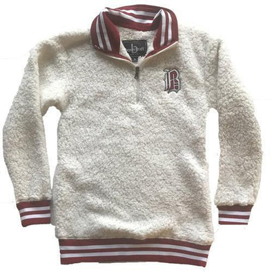 Birmingham Barons Quarter Zip White Sherpa Pullover