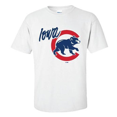 Iowa Cubs Walking Bear Tee, White