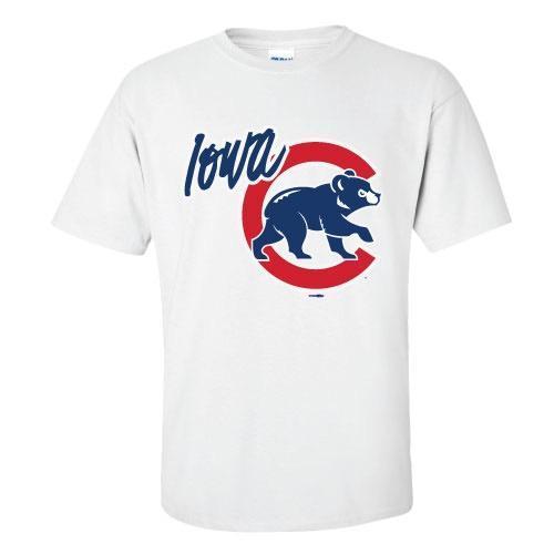 Iowa Cubs Walking Bear Tee, White