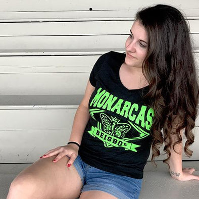 Eugene Emeralds - Los Monarcas Women's Black Tee