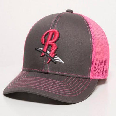 Scranton/Wilkes-Barre RailRiders Outdoor Cap Women's Pink/Charcoal Mesh Back Cap