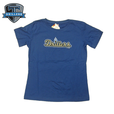 Tulsa Drillers Ladies Royal Logo Tee