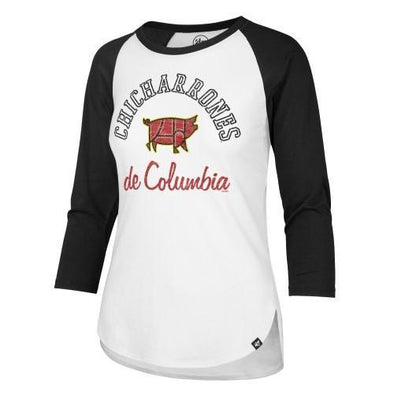 Columbia Fireflies Women's White Copa Raglan Tee
